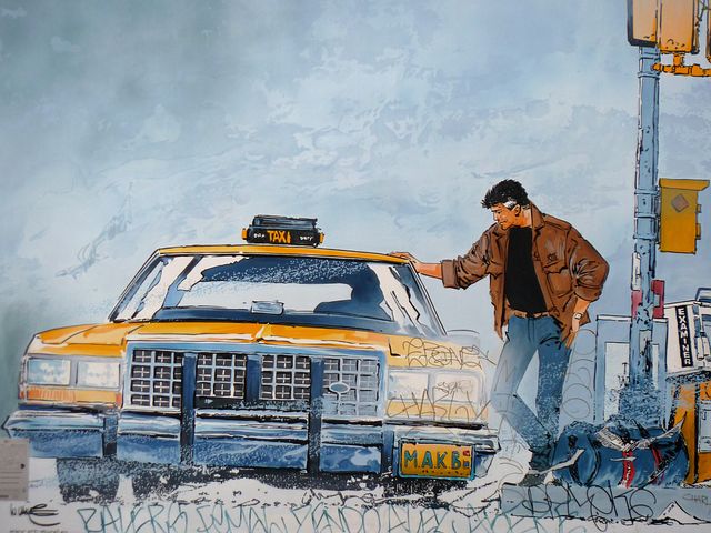 man and car